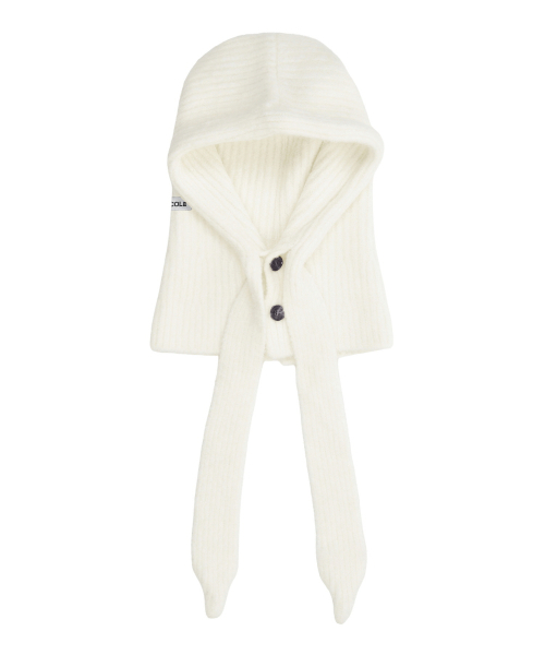 SOFT KNIT HOOD BALACLAVA_IVORY