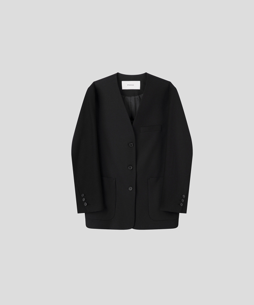 Жакет без воротника Minimal Collarless (Black)
