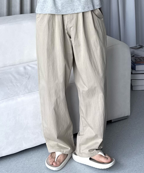 SOFT TOUCH TWO TUCK SLACKS (BEIGE)