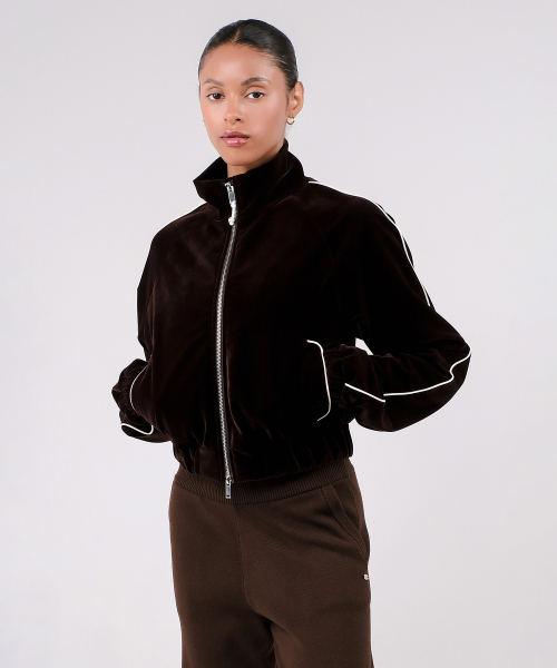 JP311 VELVET JACKET BROWN