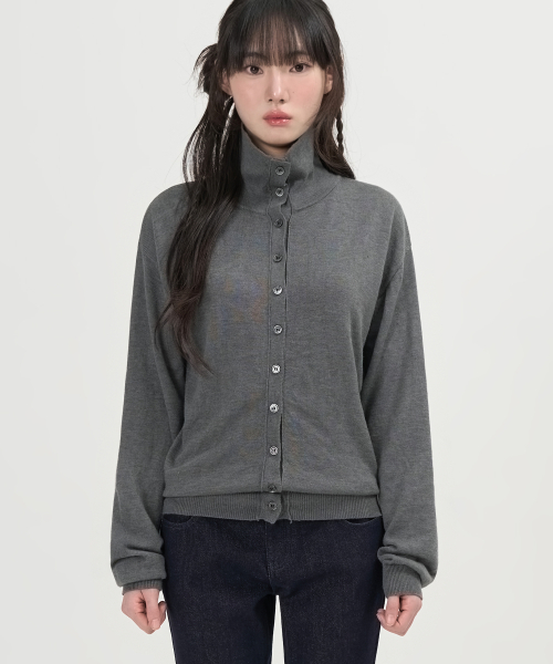 Кардиган W Soft Highneck Cardigan (GREY)