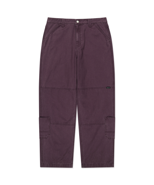 POCKET DOUBLE KNEE WORK PANTS purple