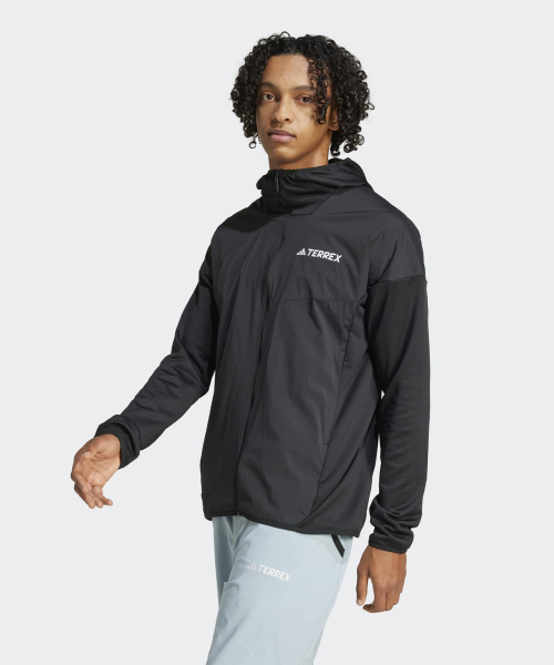 아디다스() 테렉스 엑스페리어 클라이마웜+ 윈드 라이트 플리스 후드 재킷 - 블랙 / JF1227 상품 이미지