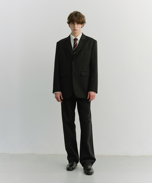2 BUTTON WOOL BLAZER_UNISEX_UDJA6A102_BLACK