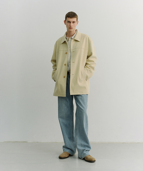 ALTER-SUEDE HALF JACKET_UNISEX_UDJA6A106_CREAM BEIGE