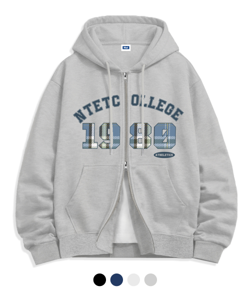 1980 check 2-way zip-up (4color)