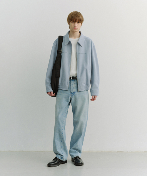 ALTER-SUEDE COLLARED BLOUSON_UNISEX_UDJU6A107_SOFT BLUE