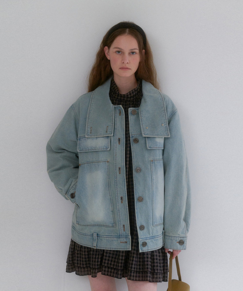 OVERSIZED DENIM JACKET - TIN BLUE