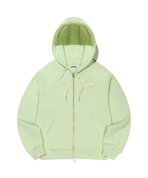 Худи на молнии Doodle Cherry Circle Logo (Light Mint)