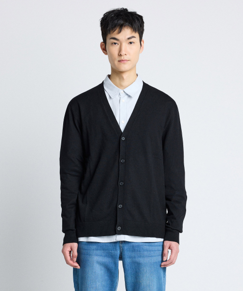 Базовый стираемый кардиган Black (Basic fit)_SKGUZ01NSB