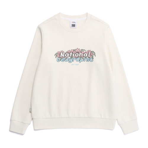 N261WSW020 Женский свитшот Lontra с графикой IVORY