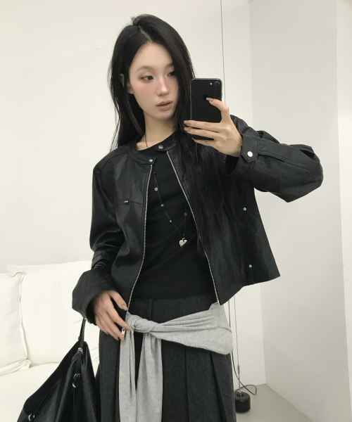 미쏘 바이커 자켓_MIWJLG90QG