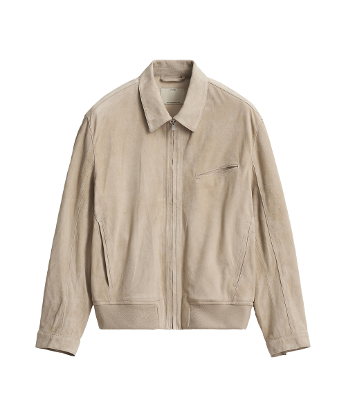 Goatskin Suede Blouson_Бежевый