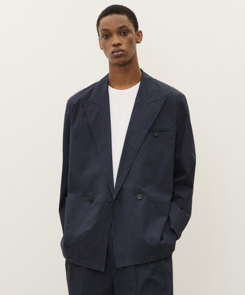 Двубортный блейзер Comfort Cotton Night Navy