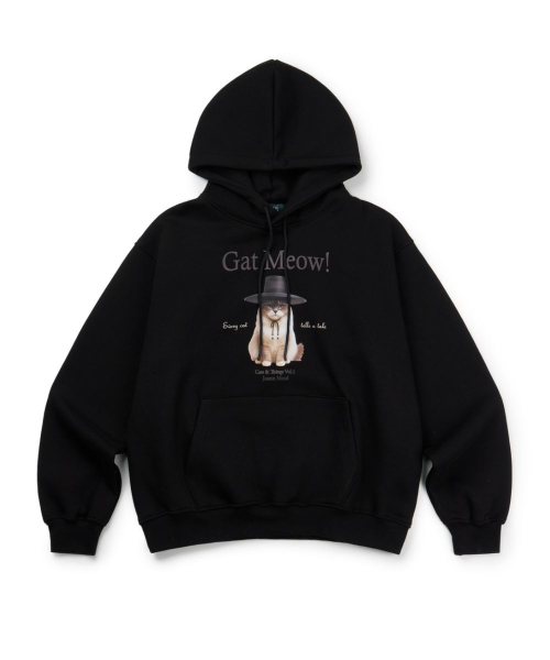 Флисовая худи Gat Meow (Black)