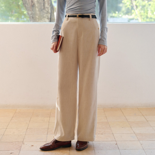 SR_High-waisted slacks_2color