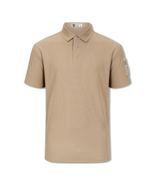 Бесшовная футболка поло Air Fit с коротким рукавом Beige