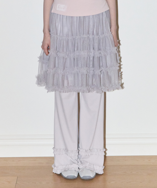 Юбка-брюки с воланами Flare Ruffle Layered, Grey