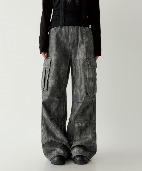 Винтажные карго джинсы Dark Grey