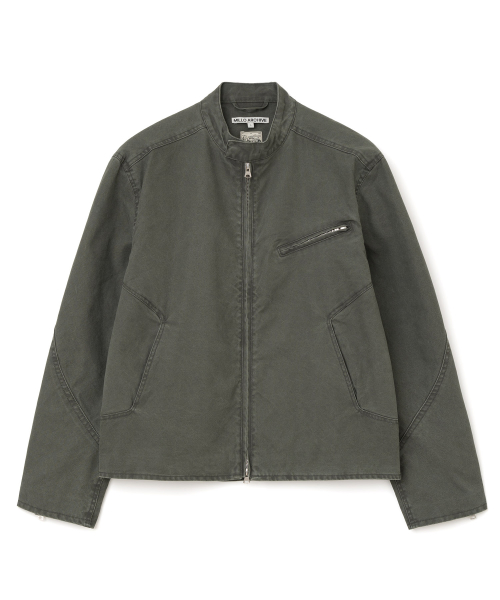 Винтажная хлопковая куртка кафе-рейсер [Washed Khaki]
