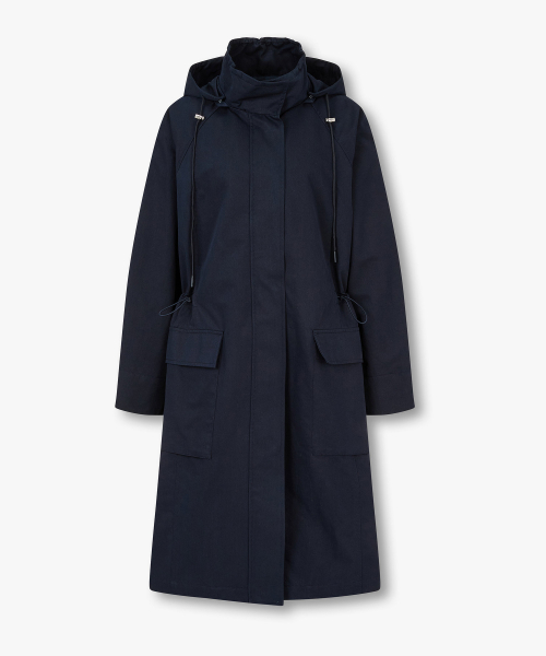 Длинная куртка со съемным капюшоном Navy 7215320804