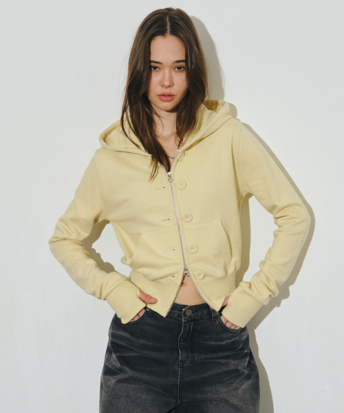 bt hood zip up (yellow)