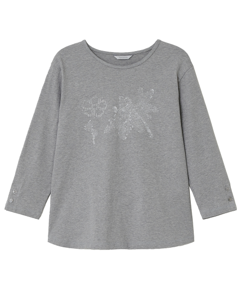 Button Cuff Curved Top [Gray]