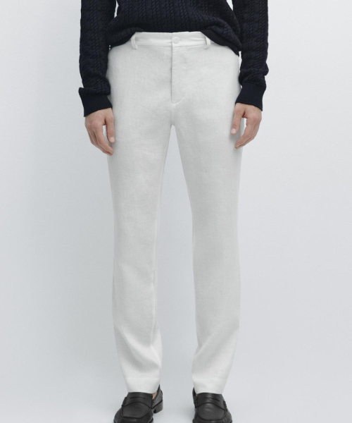 Льняные брюки tapered fit