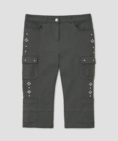 Stone Capri Pants [Charcoal]