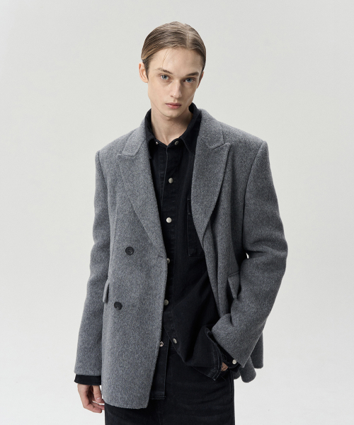 DOUBLE BREASTED WOOL JACKET