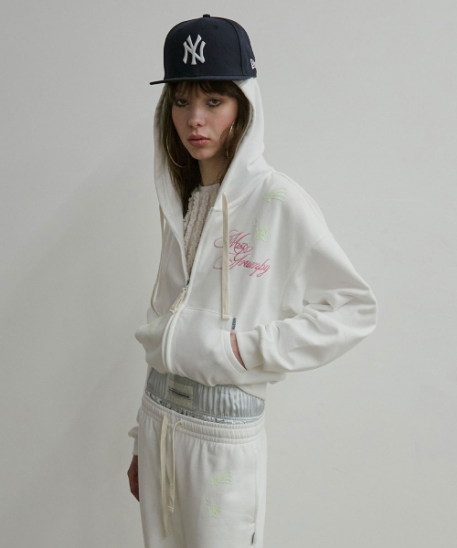 Glow In The Dark Zip-Up Hoodie White