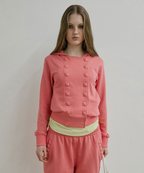스컬프터(SCULPTOR) Napoleon Stud Hoodie Acid Pink - 사이즈 & 후기