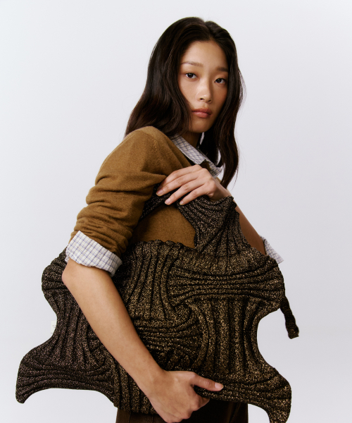 빅보우백 글리터블랙브라운