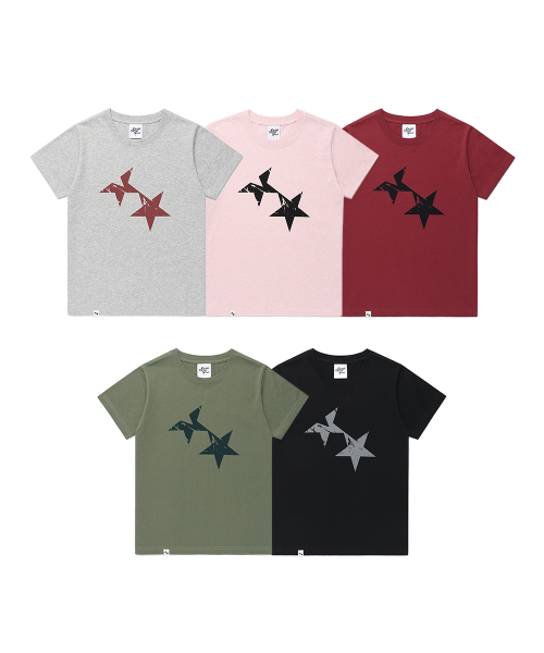 W TWIN STAR SS TEE BURGUNDY(CV2GMFT516A)