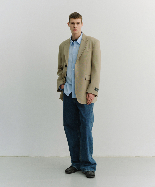 оверсайз шерстяной пиджак унисекс UDJA6A107 CAMEL BEIGE