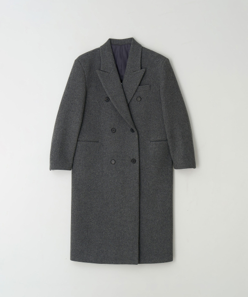 Double шерстяной Coat (Gray)