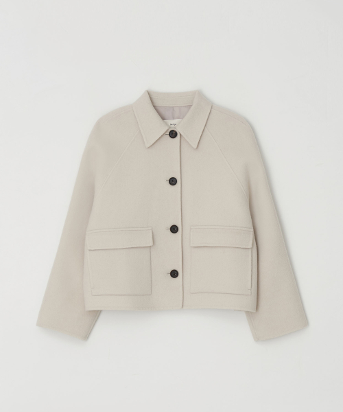 Pocket Handmade Short Coat (Ivory)