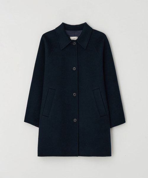 Raglan Half Handmade Coat (Navy)