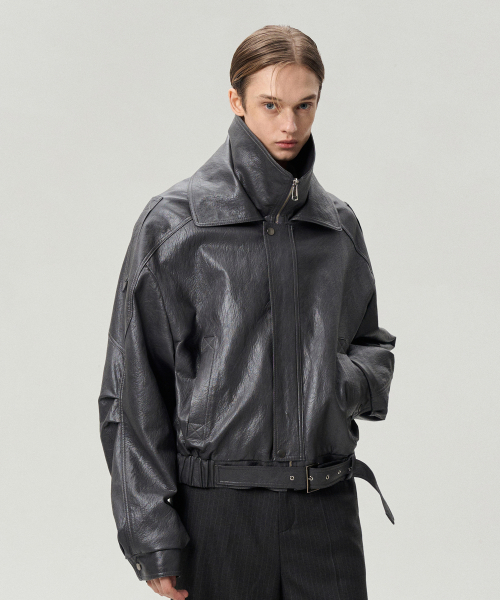 DOUBLE COLLAR BELTED HEM куртка STONE