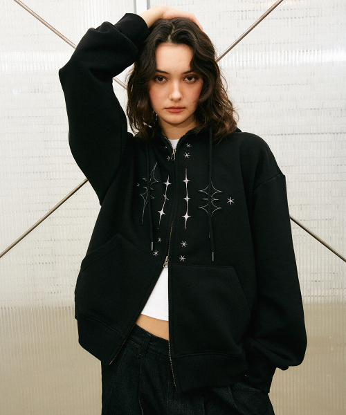 Худи на молнии Stunning Black