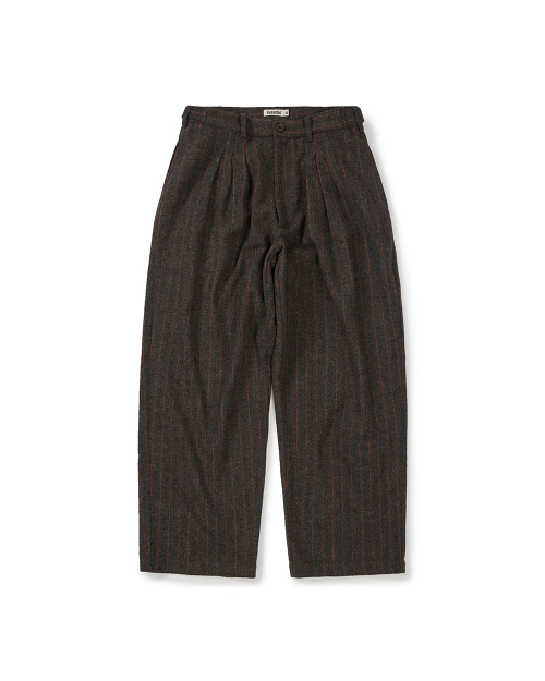 шерстяной herringbone pleat pants / Brown