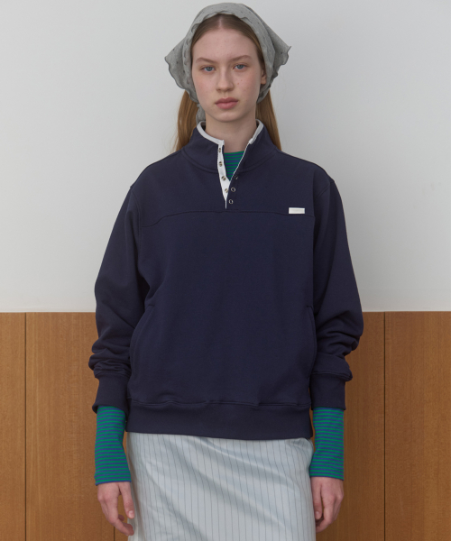 HALF-ZIP спортивные тёмно-синий