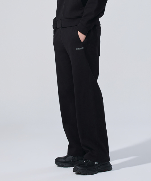 Мужские жаккардовые широкие треники (BLACK)