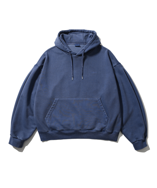Valley Tuck Sweat Balloon Hoodie - Washed Blue