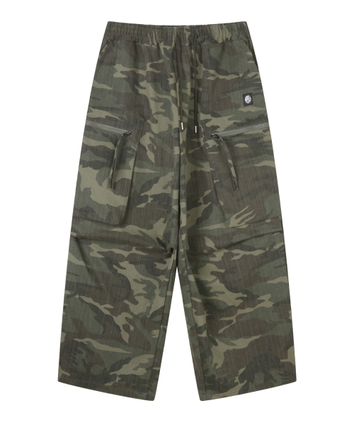Карго-брюки-парашют Oddball Camo Zipper, Khaki