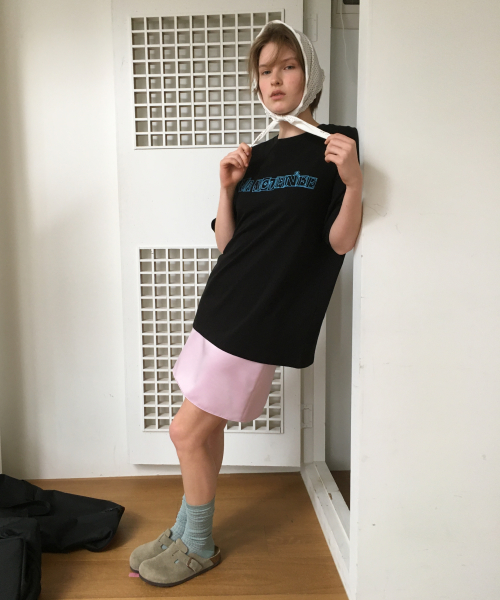 SATIN MINI SKIRT_PINK