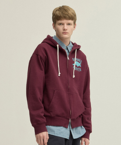 Худи на молнии Borneo Panther (Burgundy)