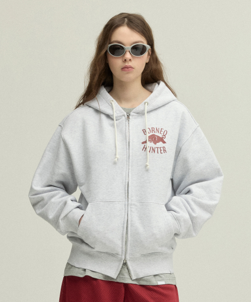 Зип-худи Borneo Panther Light Grey