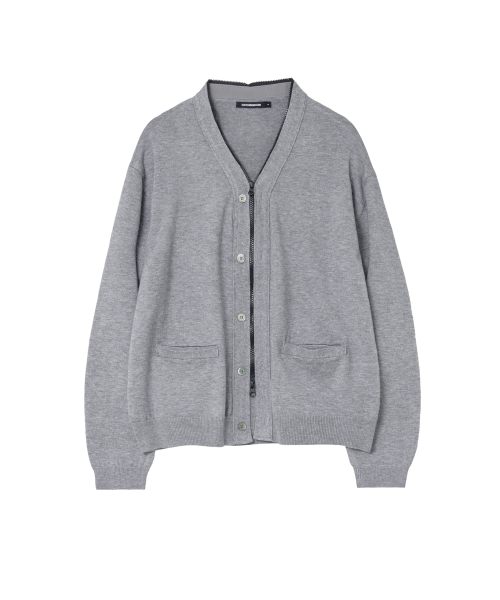 Zip Cardigan серый