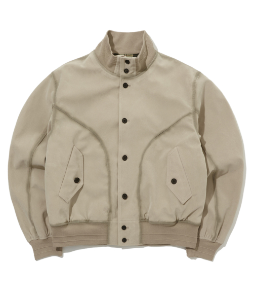 Замшевая куртка-бомбер A-1 Faux Ivory_FS1WJ30U